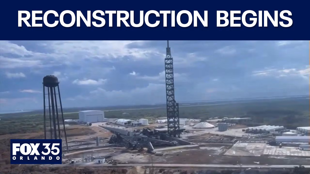 航天图片资料 · Blue Origin Starts Launchpad Rebuild After Rocket Explosion