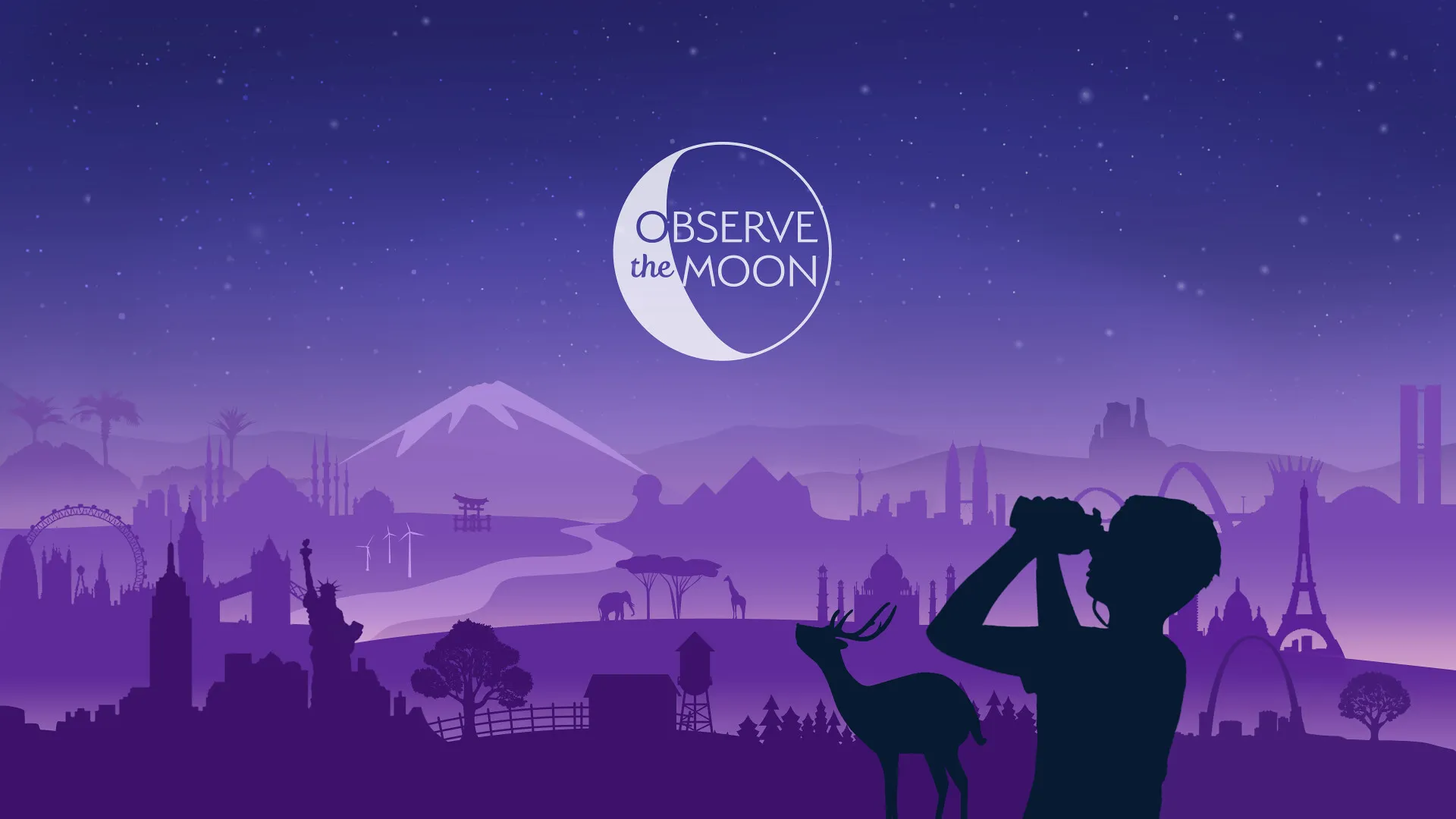 航天图片资料 · Graphic advertising International Observe the Moon Night.