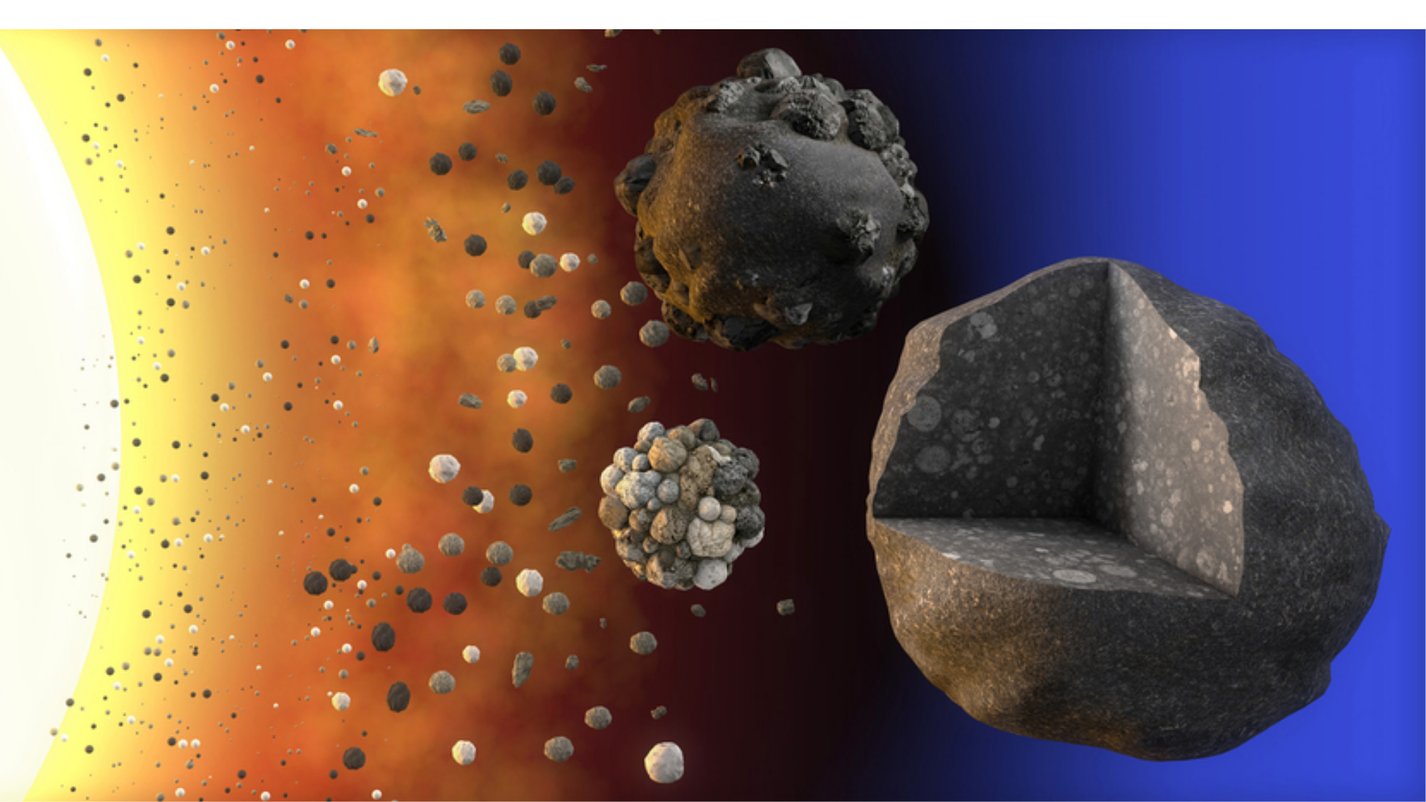 航天图片资料 · Early solar system material takes shape under the influence of magnetism