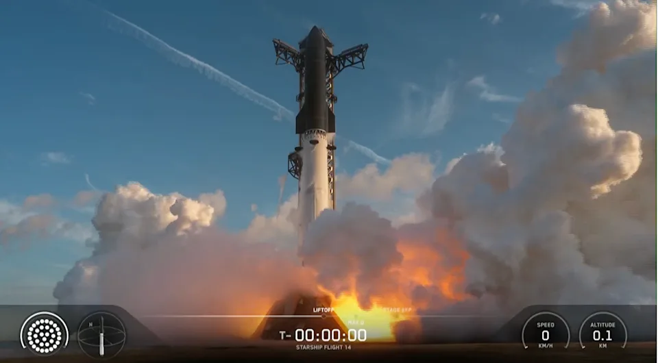 航天图片资料 · SpaceX Starship launches on a planned orbital mission from Starbase, Texas, on Sept. 28, 2026. / Credit: SpaceX