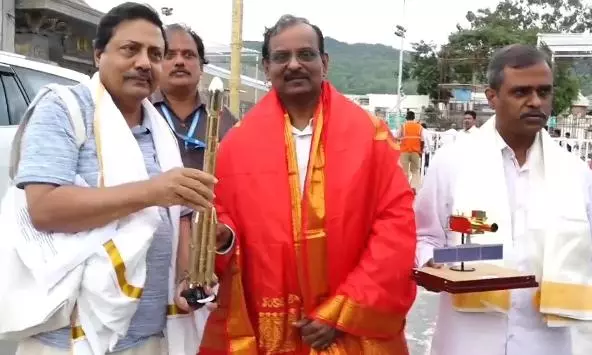 航天图片资料 · ISRO Chief Narayanan Visits Tirumala with GSLV-F17, EOS-05 Rocket Models ISRO Chief Narayanan Visits Tirumala with GSLV-F17, EOS-05 Rocket Models
