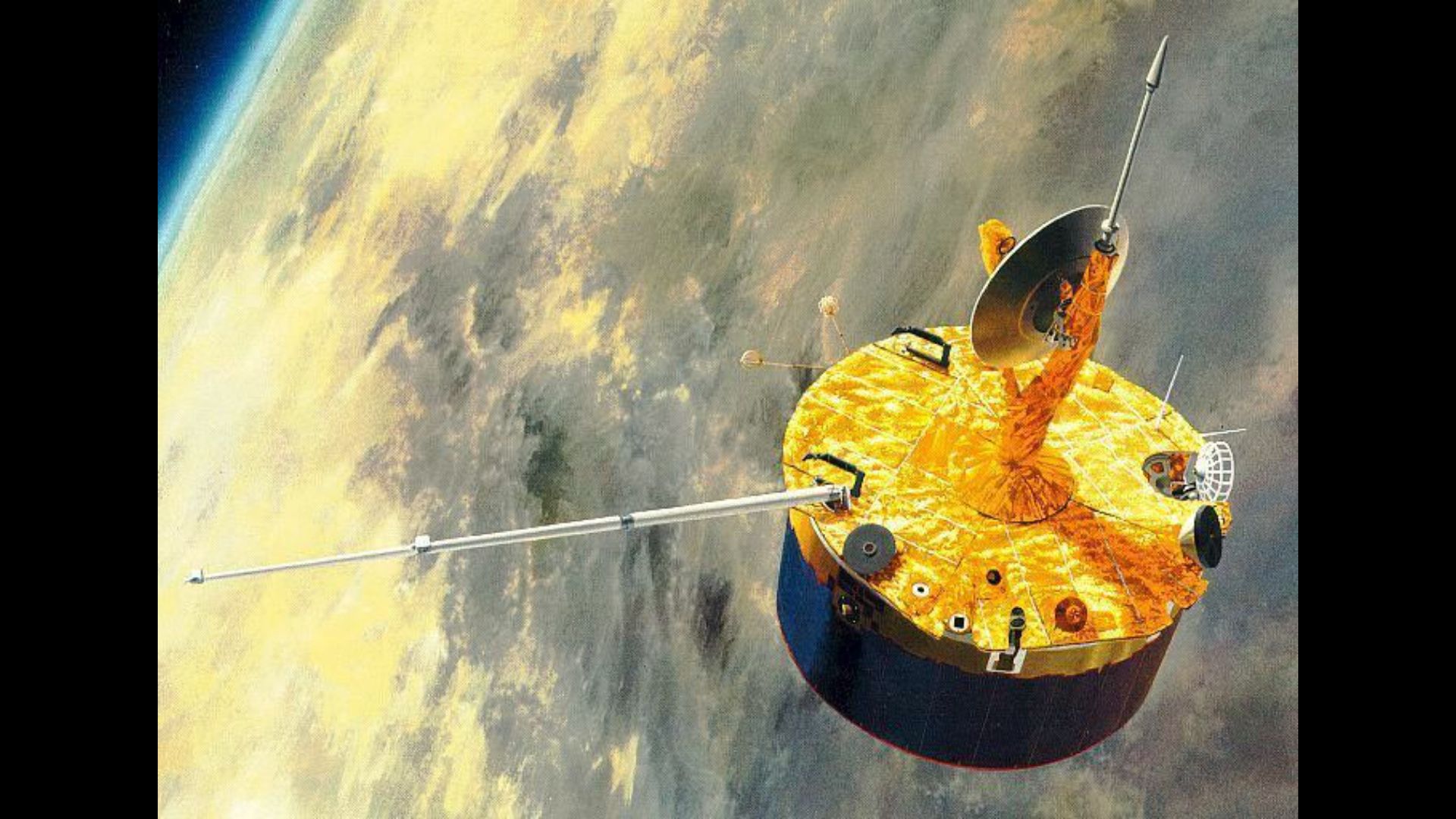航天图片资料 · pioneer spacecraft above Venus.