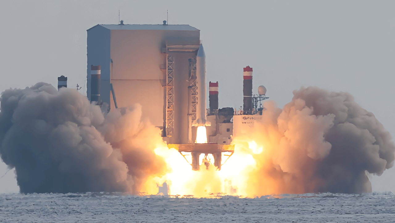 航天图片资料 · South Korean ADD Solid-Fuel SLV (3 stage) liftoff (S-STEP)