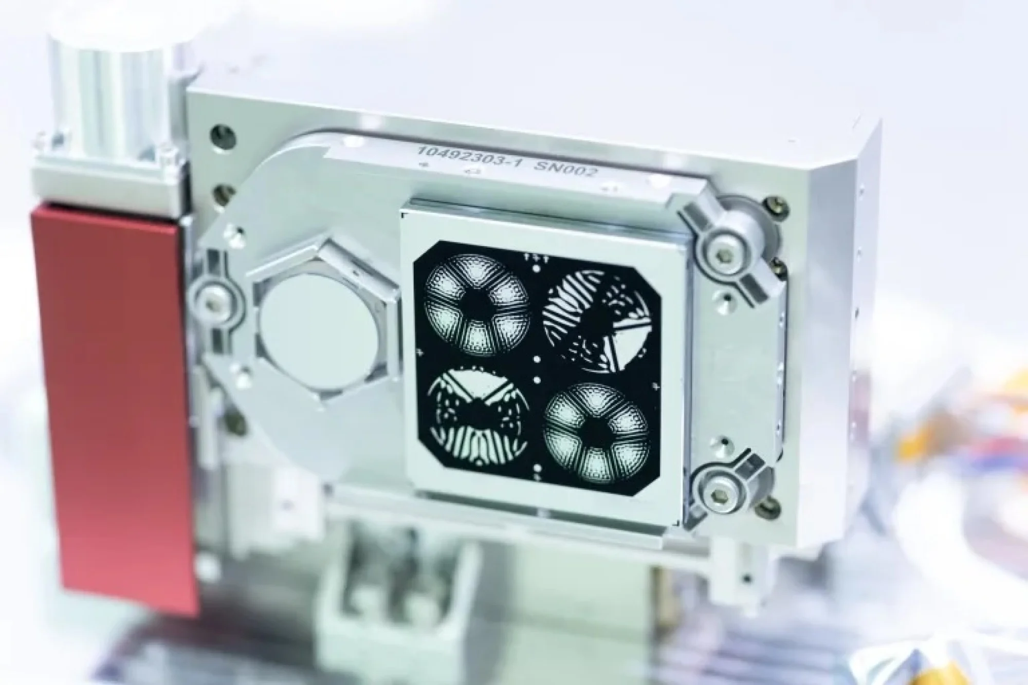 航天图片资料 · This image displays the “shaped pupil” masks, each about the size of a U.S. quarter, used in the Nancy Grace Roman Space Telescope’s Coronagraph Instrument. These precisely engineered components modify the diffraction pattern of starlight to block glare and reveal faint regions surrounding stars.