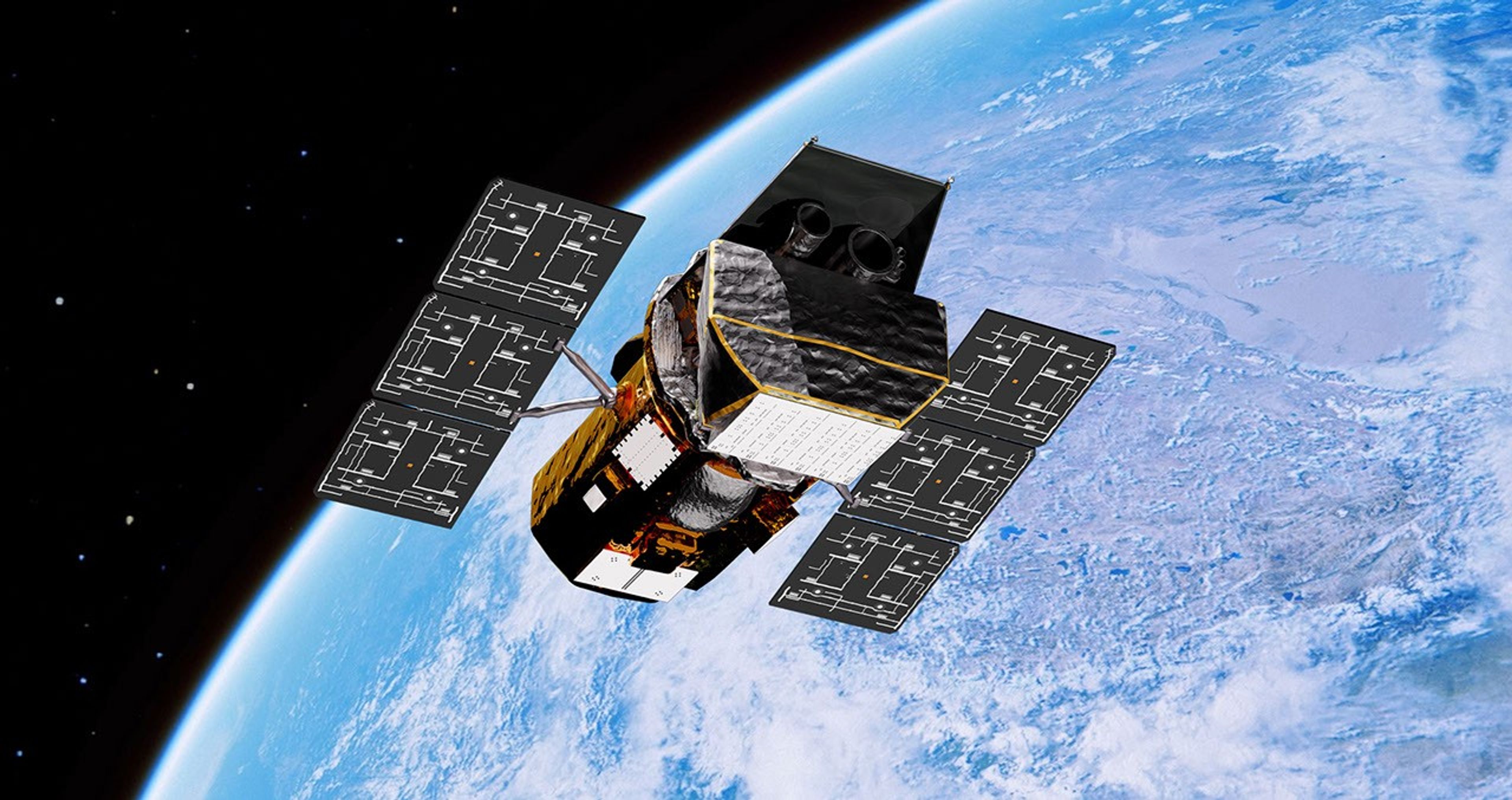 航天图片资料 · Artist’s concept of Swift in orbit above Earth