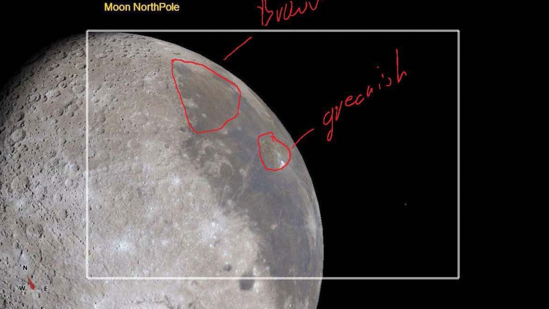 航天图片资料 · An annotated view of the moon and its colors.