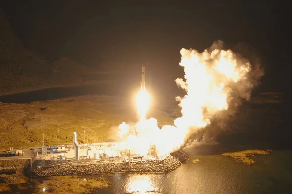 航天图片资料 · Germany’s Isar Aerospace rocket is launched into space from a base in Andoeya, Norway on Saturday. Photo: Isar Aerospace / Franziska Kegel / Handout via Reuters