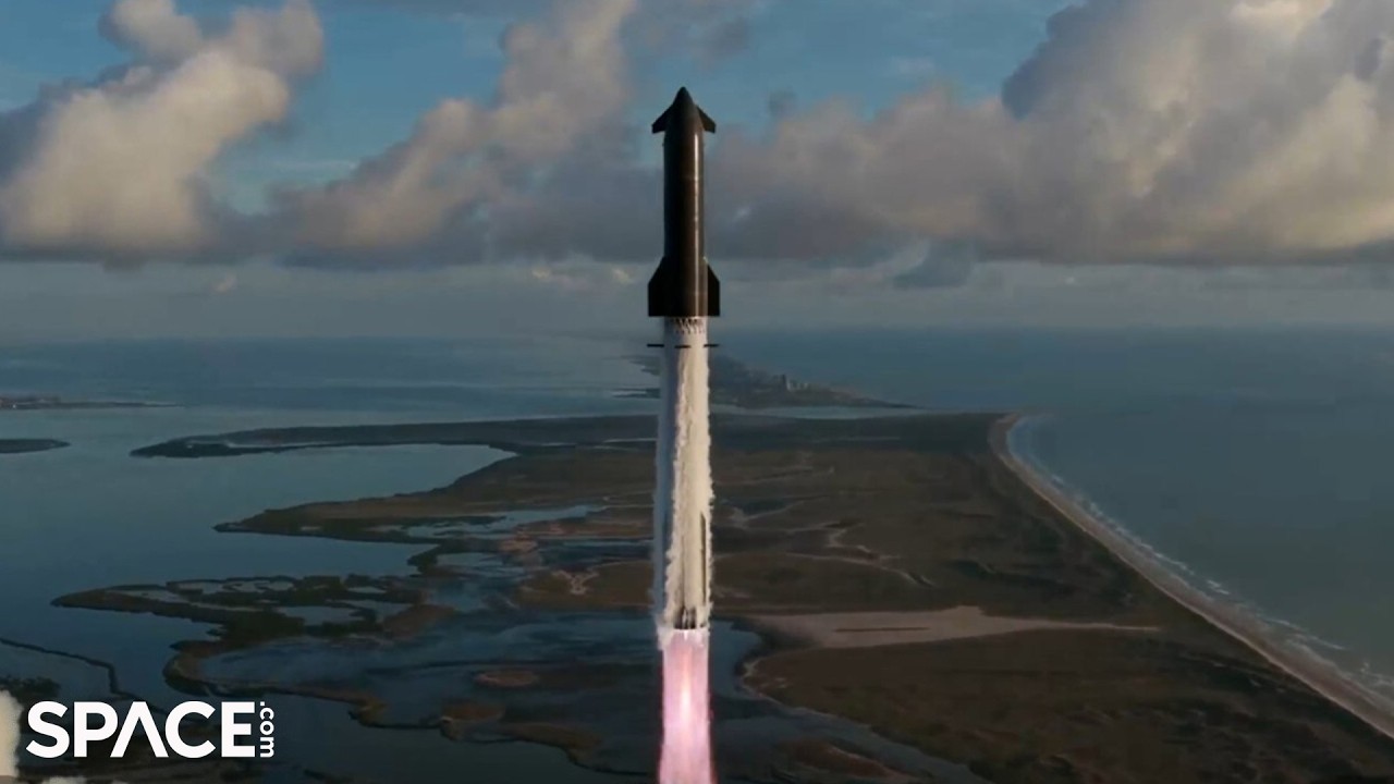 航天图片资料 · Replay: SpaceX Starship Reaches Orbit for 1st Time, Splashes Down and Explodes - YouTube