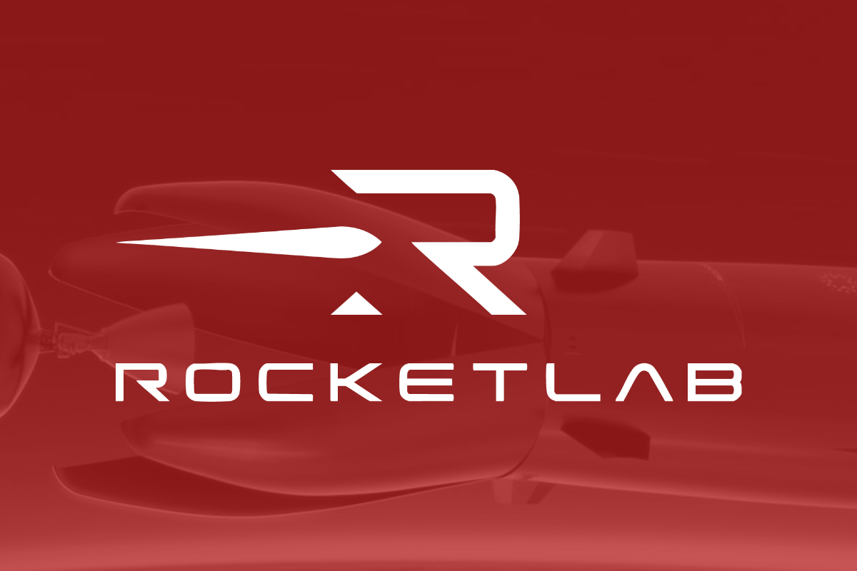 航天图片资料 · The Rocket Lab logo on a red background.
