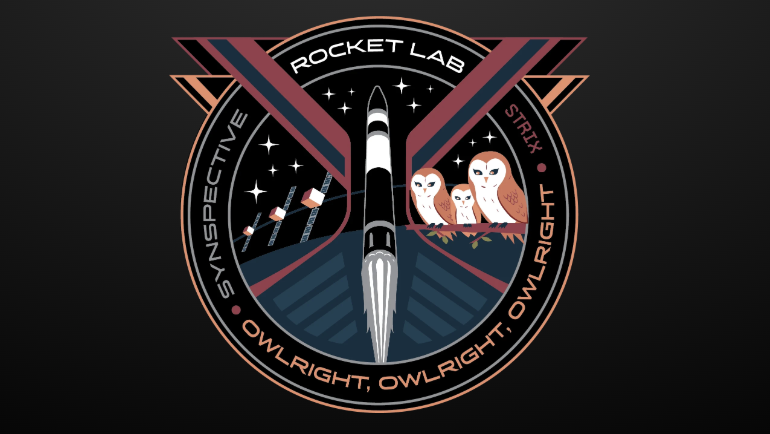 航天图片资料 · The patch for Rocket Lab's "Owlright, Owlright, Owlright" mission.