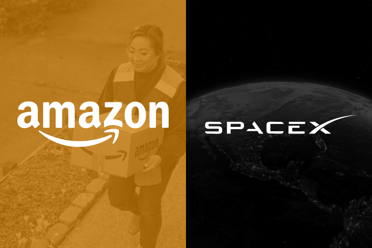 航天图片资料 · Amazon and SpaceX logos.