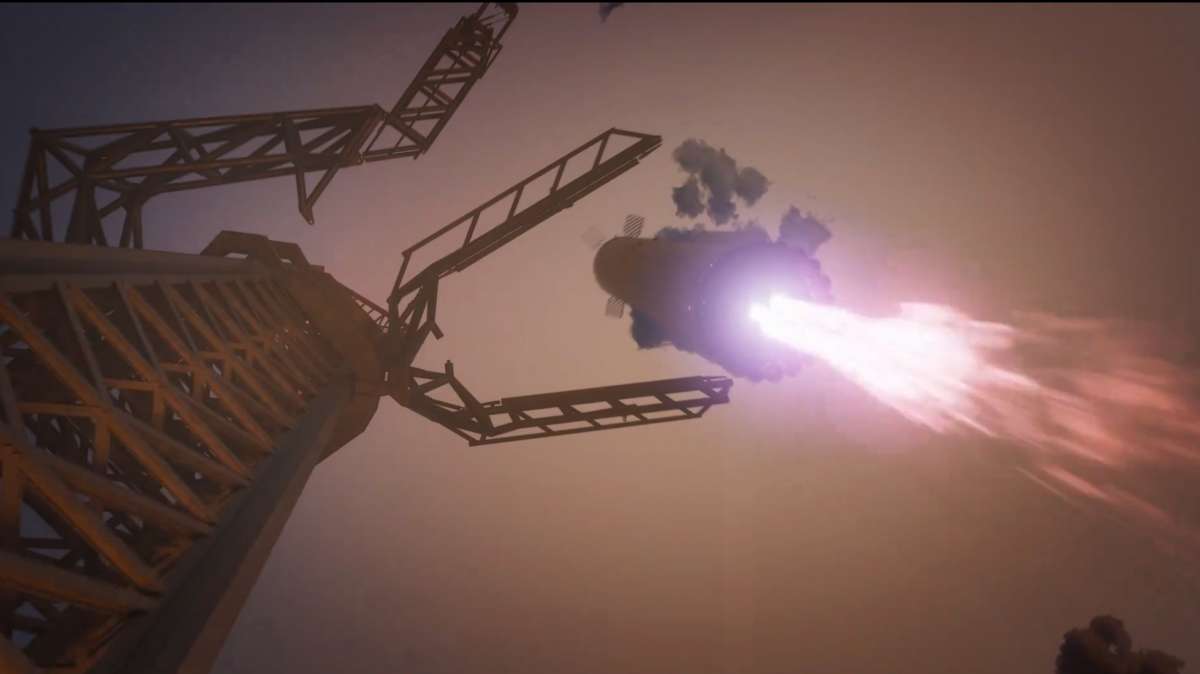 航天图片资料 · Momentos previos a que la etapa de propulsión del súper pesado Starship sea atrapado en su descenso por los brazos de la torre de despegue. - Space X. Momentos previos a que la etapa de propulsión del súper pesado Starship sea atrapado en su descenso por los brazos de la torre de despegue.